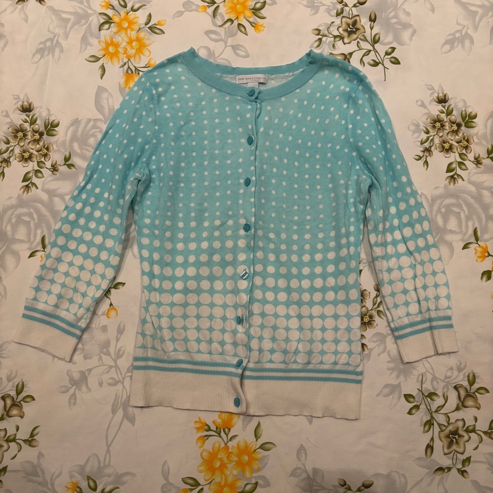New York & Company Size S Patterned Cardigan